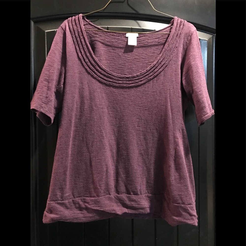 Purple Round neck top